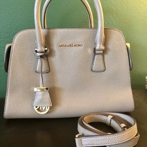 Michael Kors Harper Medium Satchel in dark dune